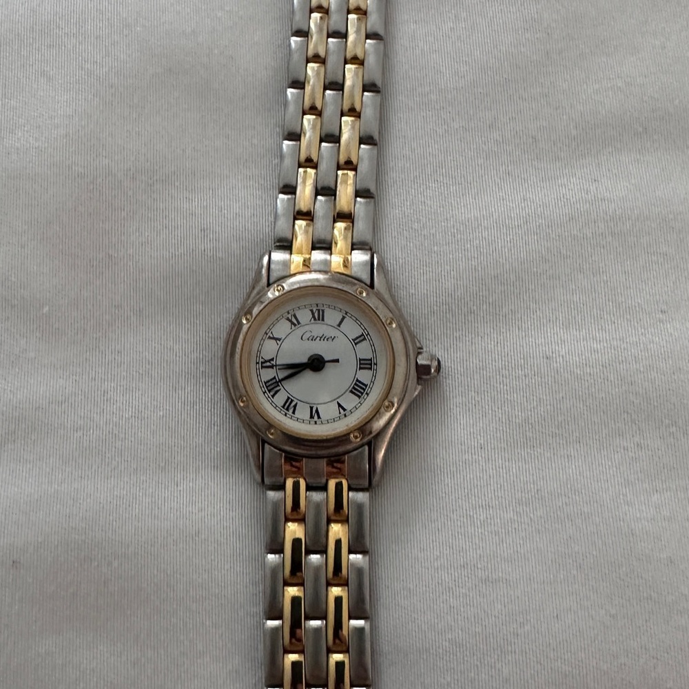 CARTIER GOLD SILVER TONE WATCH